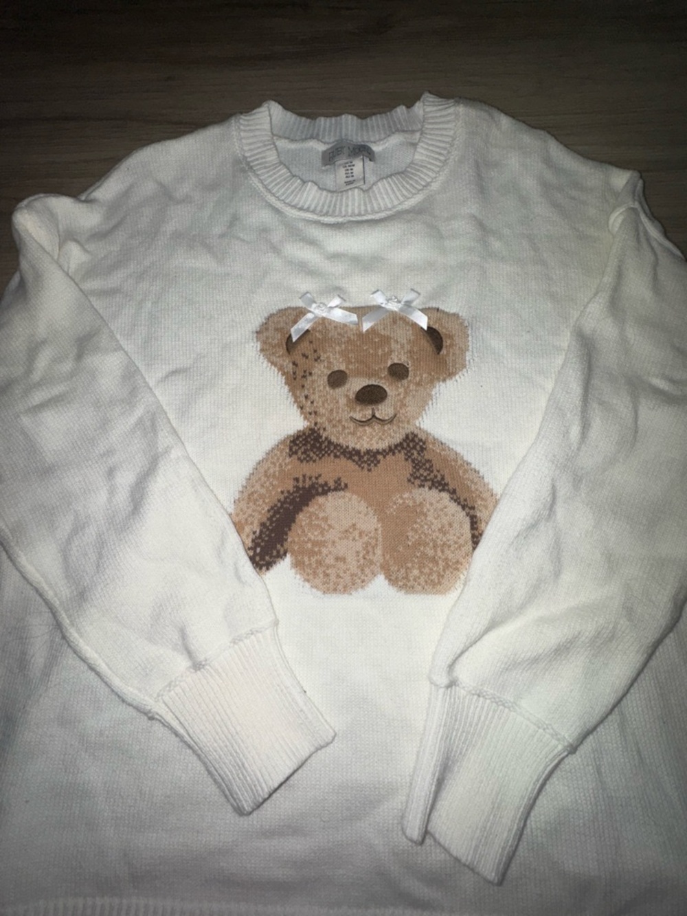 Ruby Moon Cream Knit Crewneck Sweater